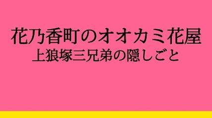 花乃香町のオオカミ花屋 上狼塚三兄弟の隠しごと 1巻 ∙ Hyped.jp
